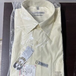 Geoffrey Beene Men's Light Yellow Dress Shirt